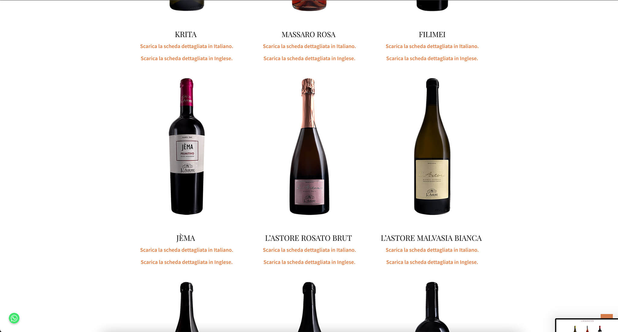L'Astore Masseria Website Overview